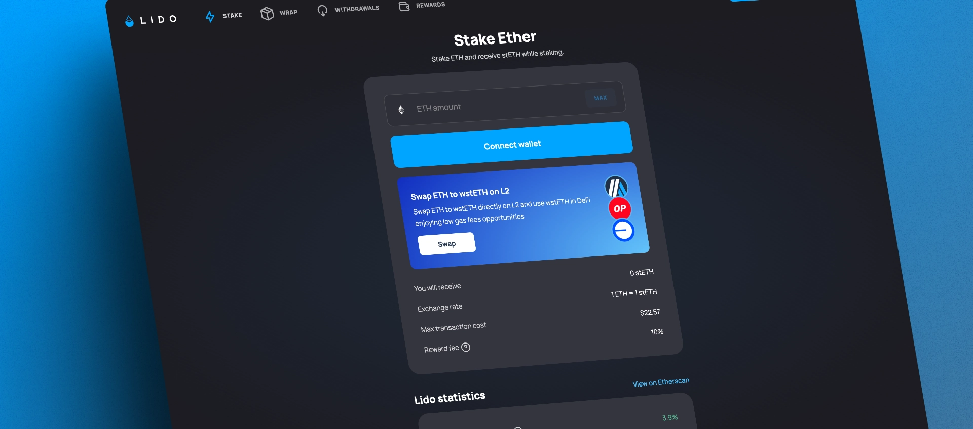 Lido.fi staking widget UX